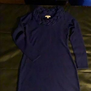 New York and Co navy blue sweater dress
